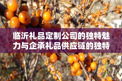 临沂礼品定制公司的独特魅力与企承礼品供应链的独特价值